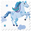 Unicorn Magic, Blue - Made to Measure Curtains